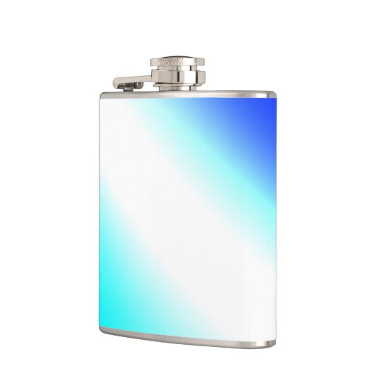 Blauwe groene regenboog abstracte textuurkunst t heupfles (Links)