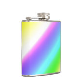 Blauwe groene regenboog abstracte textuurkunst t heupfles (Rechts)