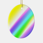 Blauwe groene regenboog abstracte textuurkunst t keramisch ornament (Rechts)