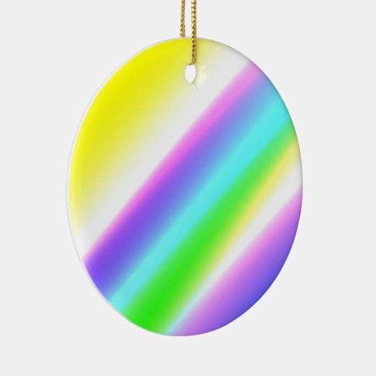 Blauwe groene regenboog abstracte textuurkunst t keramisch ornament (Rechts)