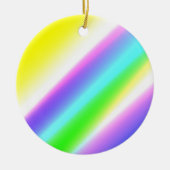 Blauwe groene regenboog abstracte textuurkunst t keramisch ornament (Voorkant)