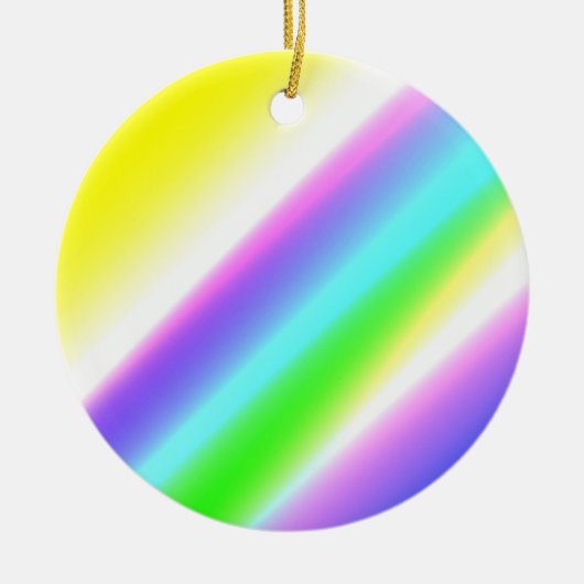 Blauwe groene regenboog abstracte textuurkunst t keramisch ornament (Voorkant)