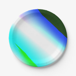Blauwe groene regenboog abstracte textuurkunst t papieren bordje