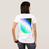 Blauwe groene regenboog abstracte textuurkunst t t-shirt (Achterkant volledig)