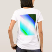 Blauwe groene regenboog abstracte textuurkunst t t-shirt (Achterkant)