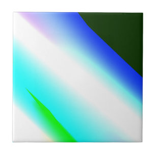Blauwe groene regenboog abstracte textuurkunst t tegeltje