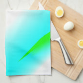 Blauwe groene regenboog abstracte textuurkunst t theedoek (Quarter Fold)