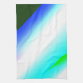 Blauwe groene regenboog abstracte textuurkunst t theedoek (Verticaal)