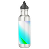 Blauwe groene regenboog abstracte textuurkunst t waterfles (Links)