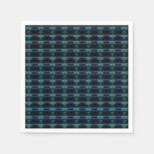 Blauwe groene regenboogsterren, artdeco-patroon servet