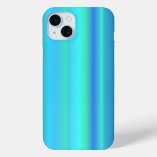 Blauwe groene regenstrips iPhone 15 mini hoesje
