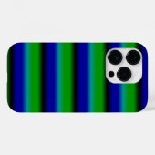 Blauwe groene regenstrips Case-Mate iPhone case (Achterkant (horizontaal))