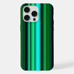 Blauwe groene regenstrips iPhone 15 pro max hoesje