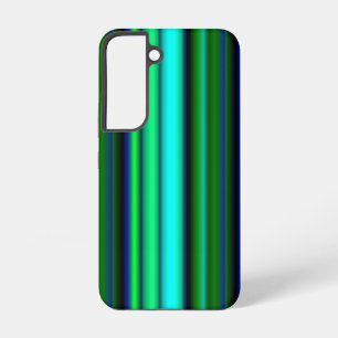 Blauwe groene regenstrips samsung galaxy hoesje