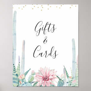 Blauwe groene roze Taco Bout a Baby Baby shower Si Poster