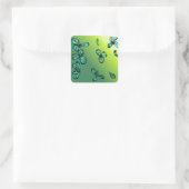 Blauwe groene Stickers (Tas)