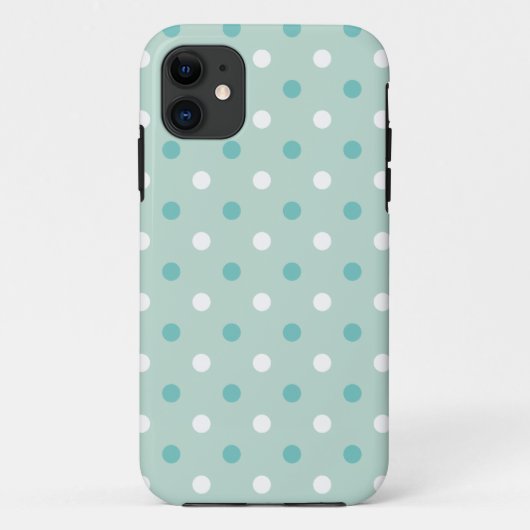 Blauwe groene Stippen Case-Mate iPhone Case (Achterkant)