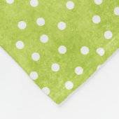 Blauwe groene Stippen Roses Fleece Blanket, medium (Hoek)