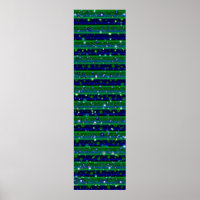 Blauwe groene strepen met sterren en regendruppels