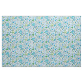Blauwe groene turquoise Bubbles Spot Pattern Print Stof (Fat Quarter)