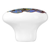 Blauwe groene ventilator keramische knop (Zijkant)