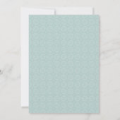 Blauwe groene vogels Floral Waterverf Wedding Save The Date (Achterkant)