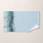 Blauwe groene Waterverf bosbomen met handdoekset Bad Handdoek (Handdoek)