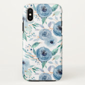 Blauwe groene Waterverf Case-Mate iPhone Case (Achterkant)