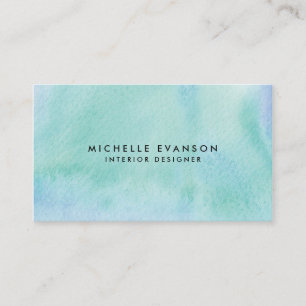  blauwe groene Waterverf Creative Visitekaartje