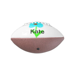 Blauwe groene waterverf voegt jouw naam toe american football