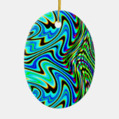 Blauwe groene wervelkolom keramisch ornament (Voorkant)