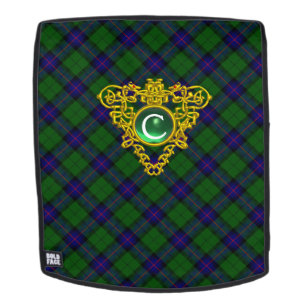 BLAUWE GROENSCOTTISH TARTAN, CELTISCHE HARMONOGRAM RUGTASSEN