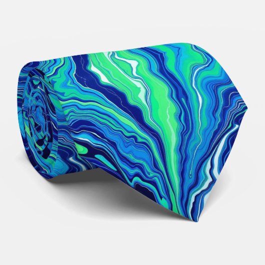 blauwe grot stropdas (Opgerold)