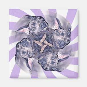 Blauwe Grote Dan Pinwheel-magneet Magneet