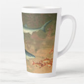  blauwe haai Eating Fish, Marine Life Latte Mok (Rechts)