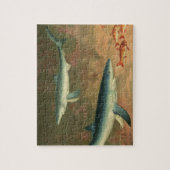 blauwe haai Eating Fish, Marine Life Legpuzzel (Verticaal)