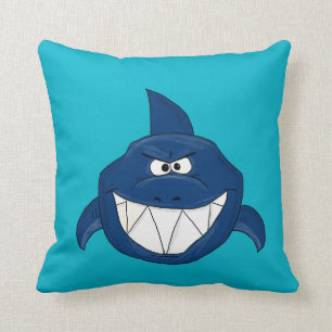 Blauwe haai kussen