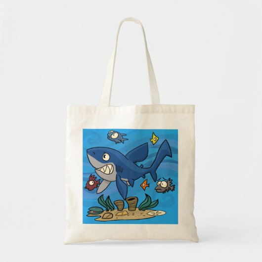 Blauwe haai tote bag (Voorkant)