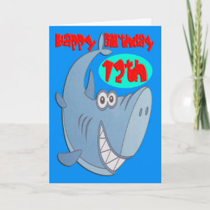Blauwe haai Twaalfde verjaardag Kaart