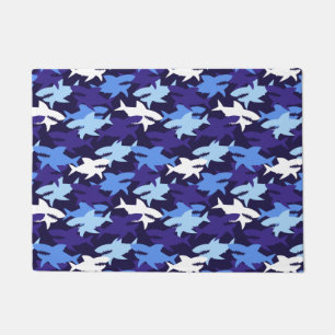 Blauwe haaien Camouflage Patroon Deurmat