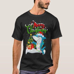 Blauwe haaiendraden Decoraties Santa Blue Shark Ch T-shirt