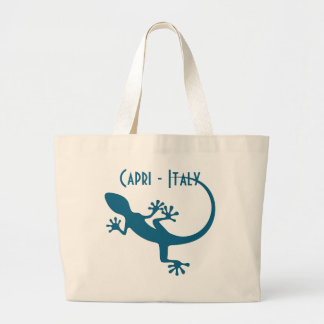 Blauwe hagedis, geko - Faraglioni, Capri, Italië Grote Tote Bag