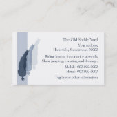 Blauwe halfpasafbeelding visitekaartje (Achterkant)