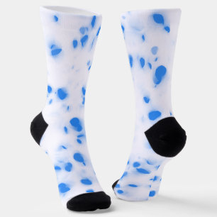Blauwe Halftone Polka Duurzame Premium Crew Soks Sokken