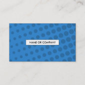 blauwe halftoon QR-code Visitekaartje (Achterkant)