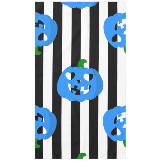blauwe halloween hart pompoen gestreept tafelkleed