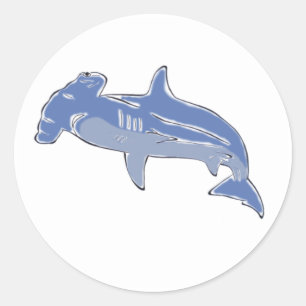 Blauwe Hammerhead stickers