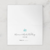 Blauwe hand met waterkleurige kerstsnowflakes (Buitenkant ongevouwen)