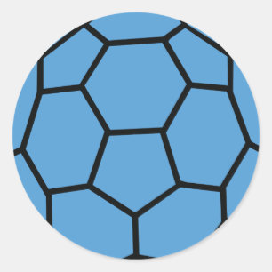 blauwe handbal ronde sticker