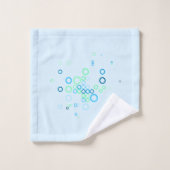 Blauwe handdoekset voor bubelpatroon bad handdoek (Wasdoekje)